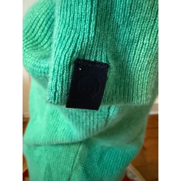 Rag & Bone Waffle Knit Cashmere Crewneck Sweater Grass Green S - Picture 8 of 8